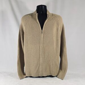 Lands' End Men’s Zip-Up Sweater 100% Cotton